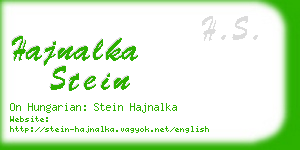 hajnalka stein business card